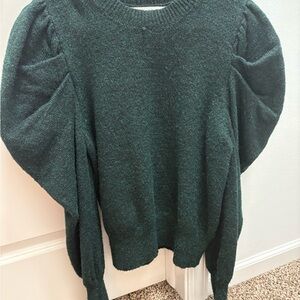 Astr Dark Green Women's Crew Neck Sweater